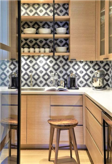 rivestimento cucina effetto art decò
