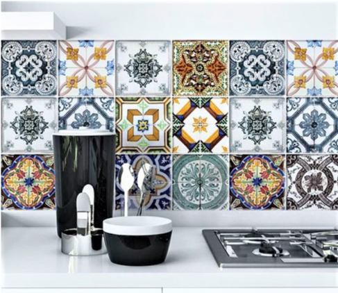 rivestimento cucina effetto cementite