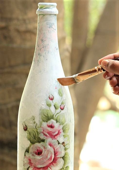 applicazione fiore con tecnica decoupage